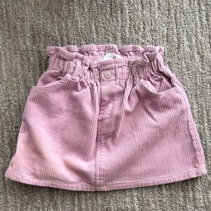 Zara Kids Pink Corduroy Skirt with Elastic Waist